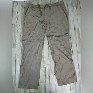 The North Face Pants Mens 40x32 Beige Nylon Convertible Zip Off Cargo Hiking